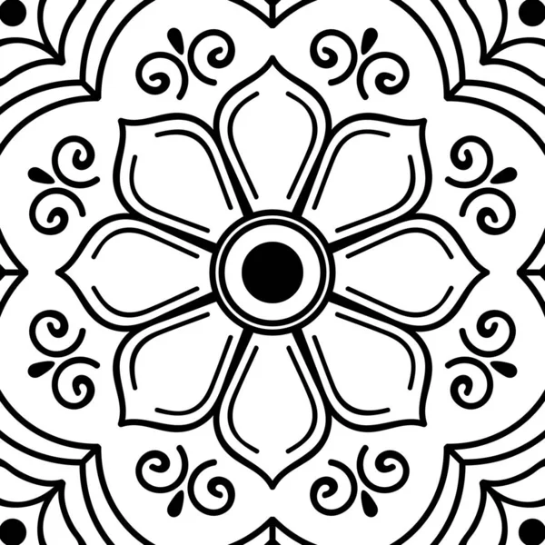 Adorno Decorativo Mandala Puede Utilizar Para Tarjeta Felicitación Impresión Caja — Vector de stock