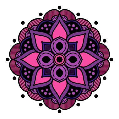 Beyaza izole edilmiş dekoratif etnik renk süsü. Tatil için iyi bir dekor. Yazdırma ve tebrik kartı için mükemmel.