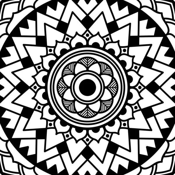 Mandala Decoratieve Ronde Ornament Kan Worden Gebruikt Voor Wenskaart Telefoon — Stockvector