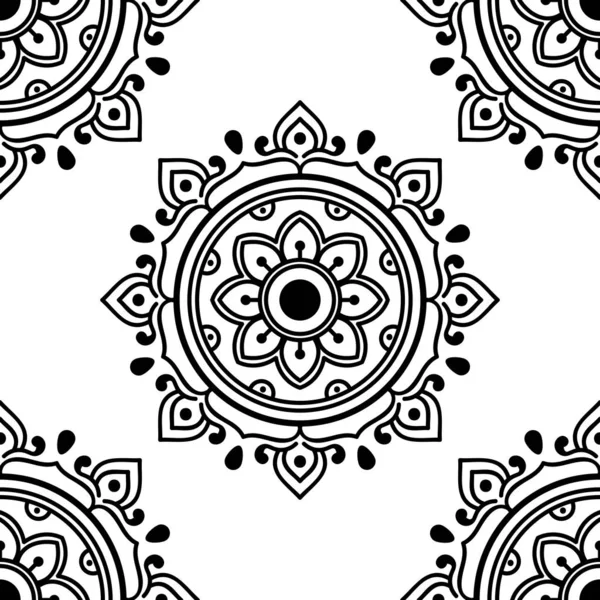 Mandala Ornamento Rotondo Decorativo Può Essere Utilizzato Biglietto Auguri Stampa — Vettoriale Stock