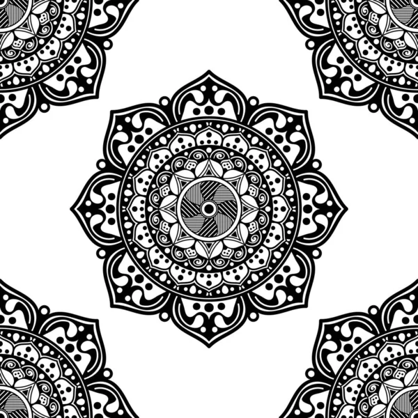 Mandala Ornamento Rotondo Decorativo Può Essere Utilizzato Biglietto Auguri Stampa — Vettoriale Stock