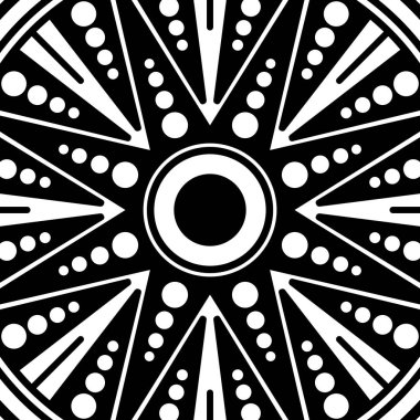 Etnik Mandala Süslemesi. Arapça, Pakistan, Fas, Türkçe, Hindistan, İspanya motifleri