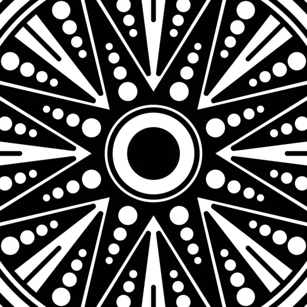 Adorno Mandala Étnico Árabe Pakistán Marruecos Turquía India España — Vector de stock