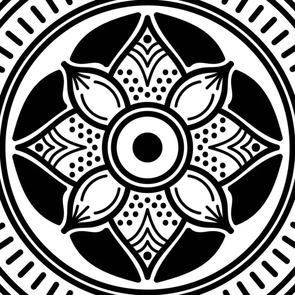 Mandala kusursuz desen. El çizimi arkaplan, vektör beyaz üzerine izole