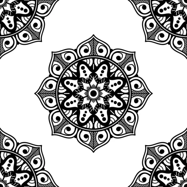 Abstract Graphic Square Background Mandala Geometric Pattern Vector Illustration — 스톡 벡터