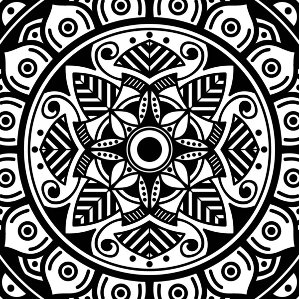Mandala geometrik desenli soyut grafik kare arkaplan. Vektör illüstrasyonu
