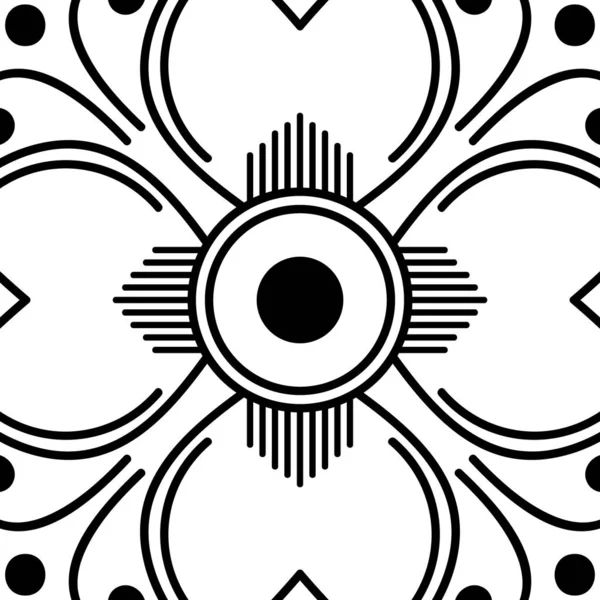 Adorno Mandala Étnico Árabe Pakistán Marruecos Turquía India España — Vector de stock