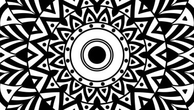 Mandala dekoratif yuvarlak süs. Tebrik kartı, telefon kılıfı baskı, vb için kullanılabilir. Elle çizilmiş arka plan, vektör beyaz izole. Eps 10 