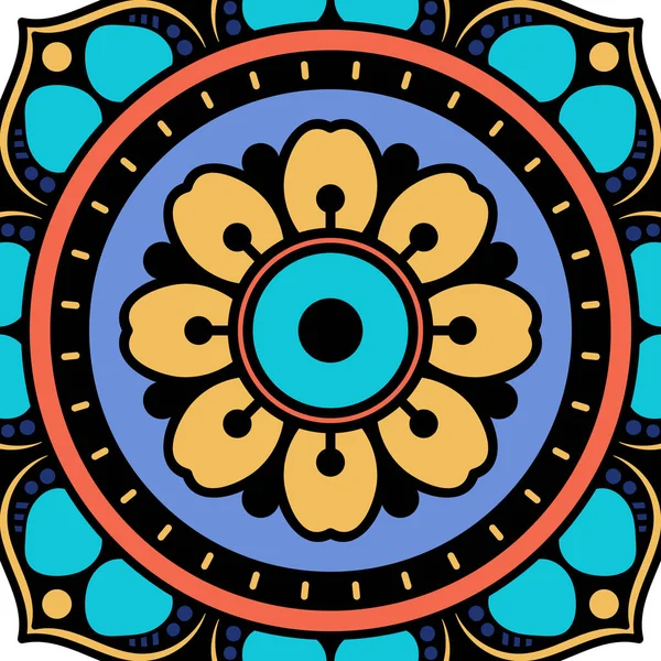 Mandala Ornamento Redondo Decorativo Puede Utilizar Para Tarjeta Felicitación Impresión — Vector de stock