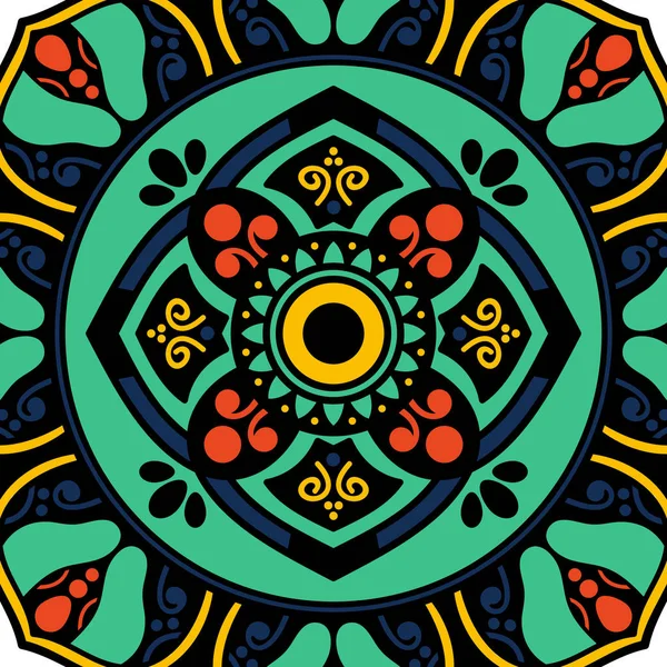 Mandala Ornamento Redondo Decorativo Puede Utilizar Para Tarjeta Felicitación Impresión — Vector de stock