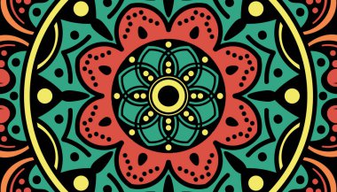 Mandala dekoratif yuvarlak süs. Tebrik kartı, telefon kılıfı baskı, vb için kullanılabilir. Elle çizilmiş arka plan, vektör beyaz izole. Eps 10 