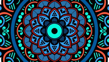 Mandala dekoratif yuvarlak süs. Tebrik kartı, telefon kılıfı baskı, vb için kullanılabilir. Elle çizilmiş arka plan, vektör beyaz izole. Eps 10 