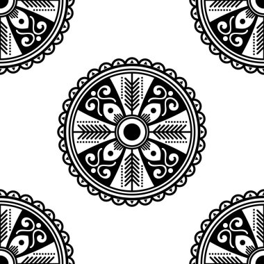 Mandala geometrik desenli soyut grafik kare arkaplan. Vektör illüstrasyonu