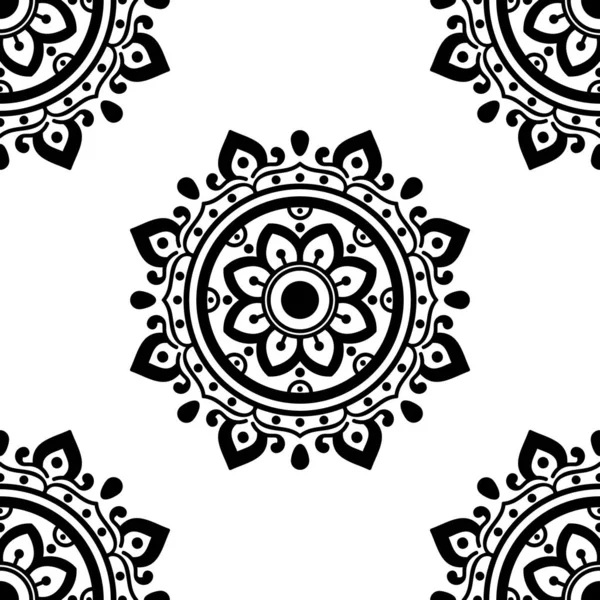 Fundo Quadrado Gráfico Abstrato Com Padrão Geométrico Mandala Ilustração Vetorial — Vetor de Stock