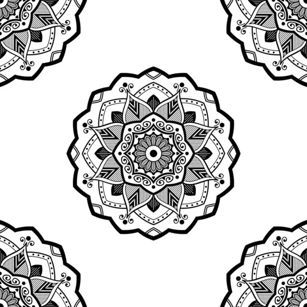 Abstract Graphic Square Background Mandala Geometric Pattern Vector Illustration — 스톡 벡터