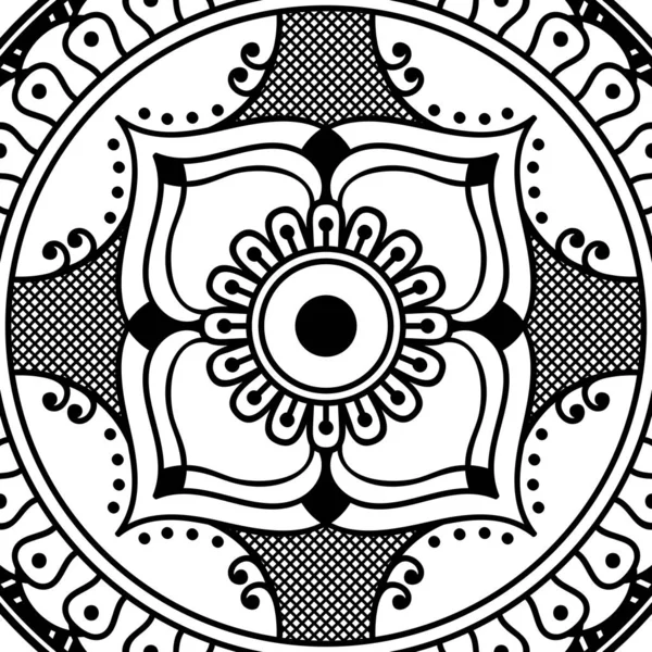 Абстрактный Графический Квадратный Фон Мандаловым Геометрическим Узором Векторная Иллюстрация — стоковый вектор