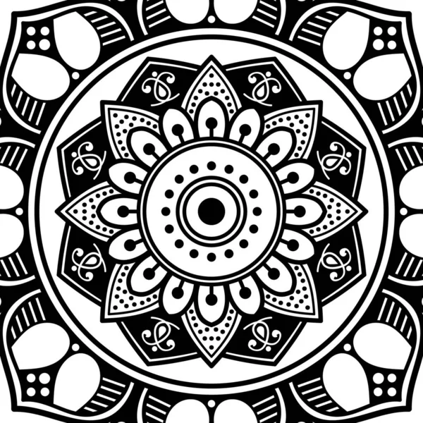 Mandala Para Colorir Livro Árabe Paquistão Marroquino Turco Indiano Espanha —  Vetores de Stock