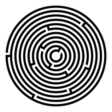 Giriş ve çıkışı olan labirent vektörü