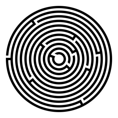 Giriş ve çıkışı olan labirent vektörü