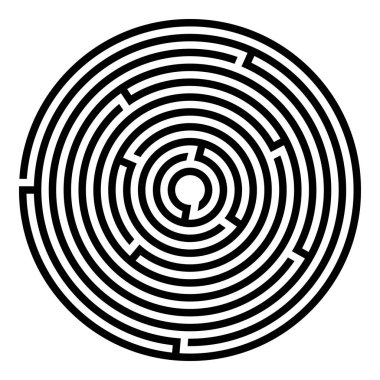 Giriş ve çıkışı olan labirent vektörü