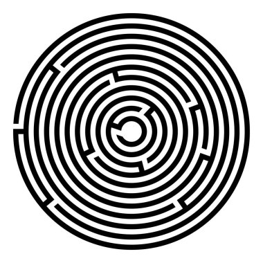 Giriş ve çıkışı olan labirent vektörü