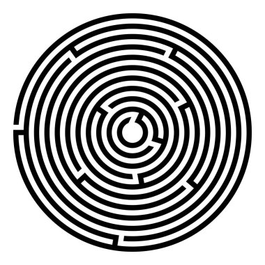 Giriş ve çıkışı olan labirent vektörü