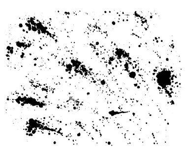 siyah vektör boyama splatter damla