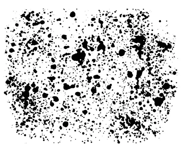 Gouttes Peinture Vectorielle Noire Éclaboussures — Image vectorielle