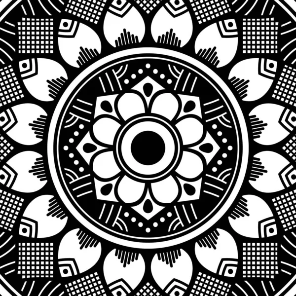 Mandala Decoratieve Ronde Ornament Kan Worden Gebruikt Voor Wenskaart Telefoon — Stockvector