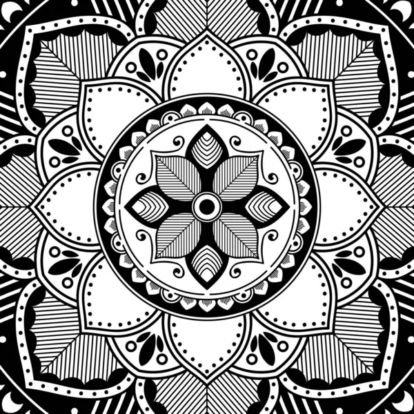 Mandala Ornamento Redondo Decorativo Puede Utilizar Para Tarjeta Felicitación Impresión — Vector de stock