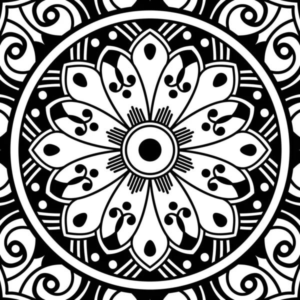 Mandala Ornamento Redondo Decorativo Puede Utilizar Para Tarjeta Felicitación Impresión — Archivo Imágenes Vectoriales