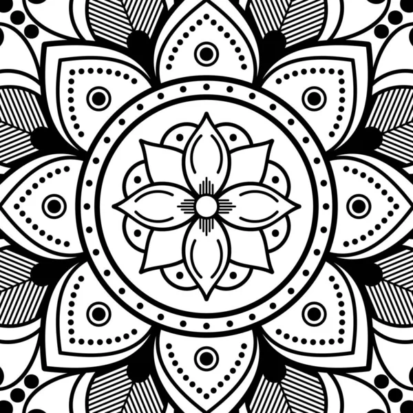 Mandala Ornamento Redondo Decorativo Puede Utilizar Para Tarjeta Felicitación Impresión — Vector de stock