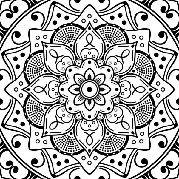 Mandala Ornamento Redondo Decorativo Puede Utilizar Para Tarjeta Felicitación Impresión — Vector de stock