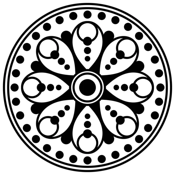 Mandala Ornement Rond Décoratif Peut Être Utilisé Pour Carte Vœux — Image vectorielle
