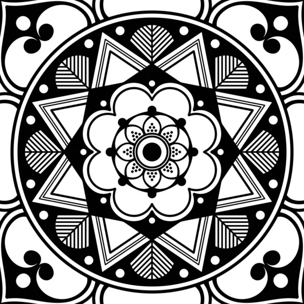 Mandala Ornamento Redondo Decorativo Puede Utilizar Para Tarjeta Felicitación Impresión — Vector de stock