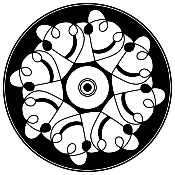 Fondo Cuadrado Gráfico Abstracto Con Patrón Geométrico Mandala Ilustración Vectorial — Archivo Imágenes Vectoriales