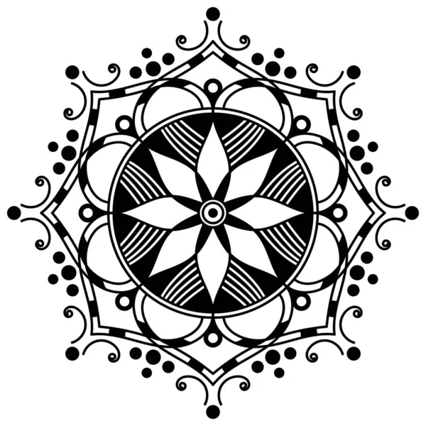 Fundo Quadrado Gráfico Abstrato Com Padrão Geométrico Mandala Ilustração Vetorial —  Vetores de Stock