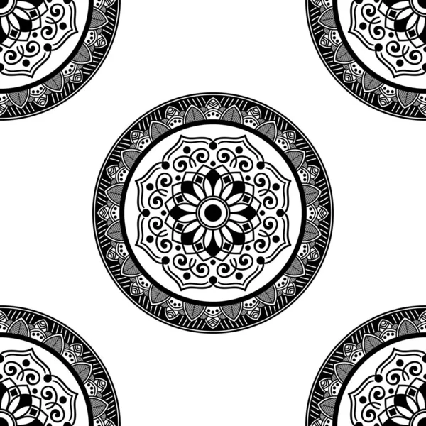 Fondo Cuadrado Gráfico Abstracto Con Patrón Geométrico Mandala Ilustración Vectorial — Archivo Imágenes Vectoriales