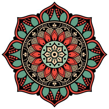 Beyaza izole edilmiş dekoratif etnik renk süsü. Tatil için iyi bir dekor. Yazdırma ve tebrik kartı için mükemmel.