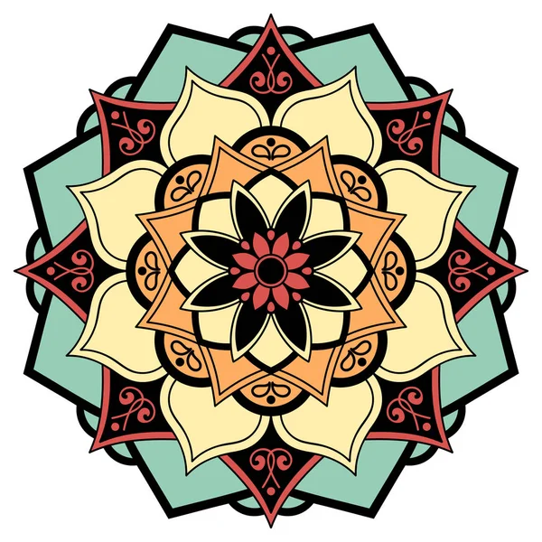 Mandala Ornamento Redondo Decorativo Puede Utilizar Para Tarjeta Felicitación Impresión — Archivo Imágenes Vectoriales