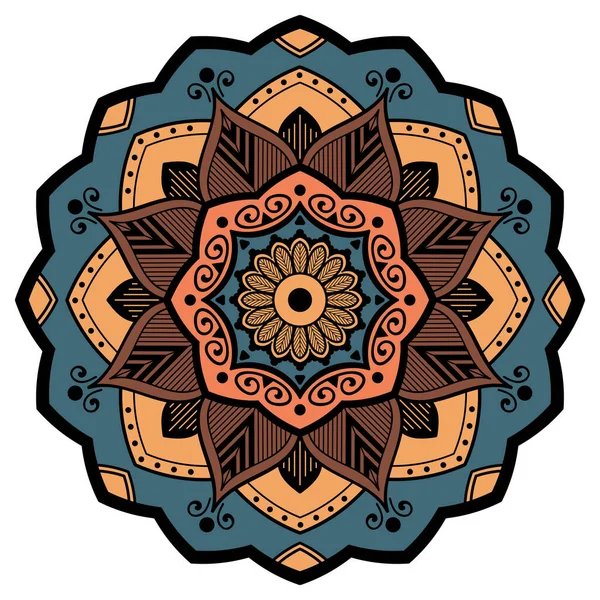 Mandala Ornamento Redondo Decorativo Pode Ser Usado Para Cartão Saudação —  Vetores de Stock