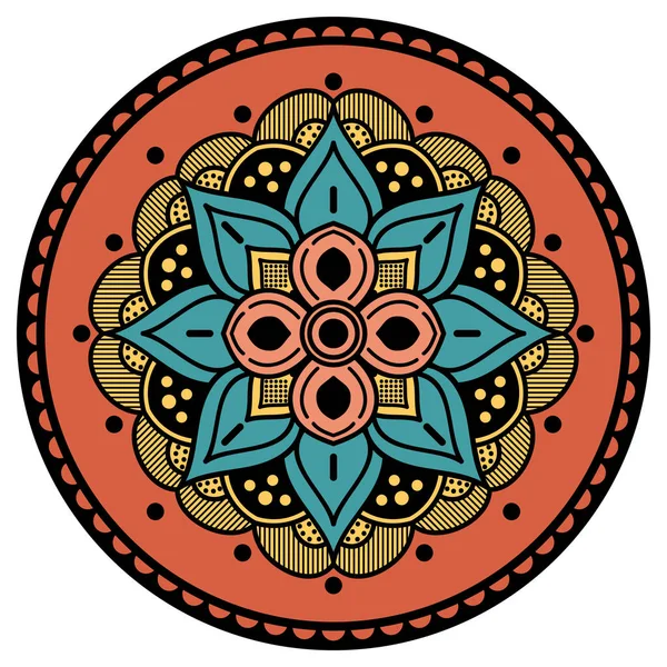 Etnický Mandala Ornament Arabština Pákistán Marocké Turecké Indické Španělské Motivy — Stockový vektor