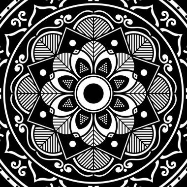 Etnik Meydan Mandala Süslemesi. Arapça, Pakistan, Fas, Türkçe, Hindistan, İspanya motifleri