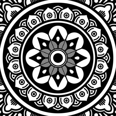 Etnik Meydan Mandala Süslemesi. Arapça, Pakistan, Fas, Türkçe, Hindistan, İspanya motifleri