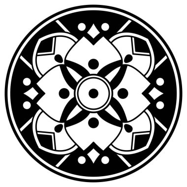 Etnik Mandala Süslemesi. Arapça, Pakistan, Fas, Türkçe, Hindistan, İspanya motifleri.