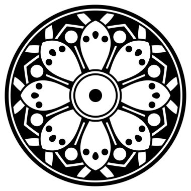 Etnik Mandala Süslemesi. Arapça, Pakistan, Fas, Türkçe, Hindistan, İspanya motifleri.