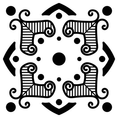 Etnik Mandala Süslemesi. Arapça, Pakistan, Fas, Türkçe, Hindistan, İspanya motifleri.