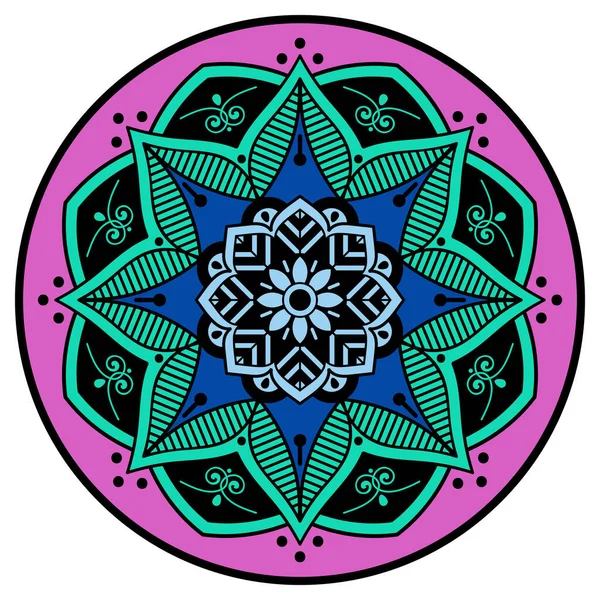 Mandala Dekoratív Dísz Használható Üdvözlőkártyához Telefonos Nyomtatáshoz Stb Kézzel Rajzolt — Stock Fotó