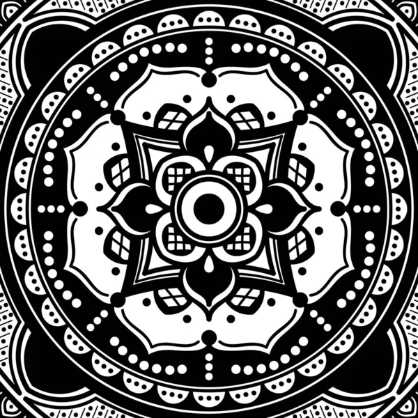Ethnische Quadrat Mandala Ornament Arabisch Pakistan Marokko Türkisch Indisch Spanien — Stockfoto