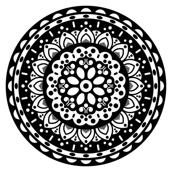 Ornement Ethnique Mandala Arabe Pakistan Maroc Turquie Inde Espagne Motifs — Image vectorielle